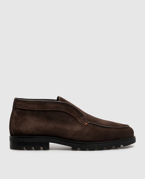 Santoni Brown suede deserts on fur MGDC17823NEOASEY