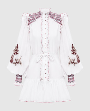 Alemais Odie embroidered shirt dress 6895D