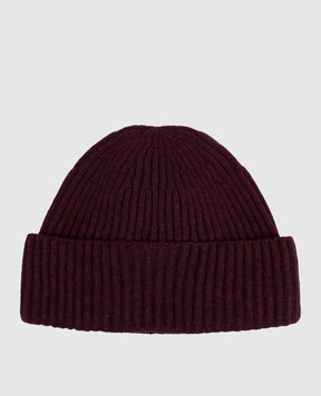 Brunello Cucinelli Burgundy cashmere hat M2293900