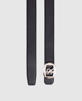 Stefano Ricci Blue leather belt with monogram N382VDC574P