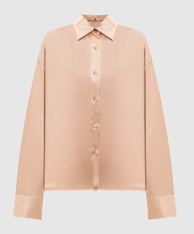 Beige silk blouse