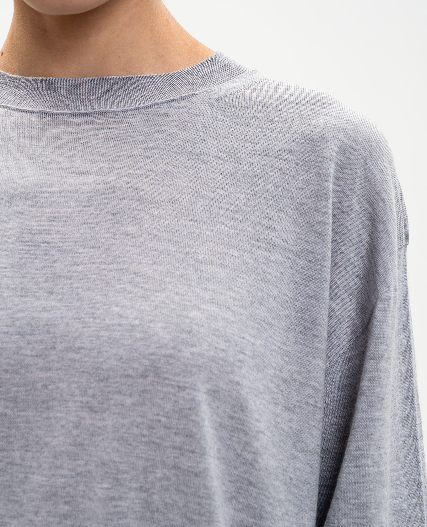 Grey melange wool jumper MUSCAT Sofie D`Hoore 5