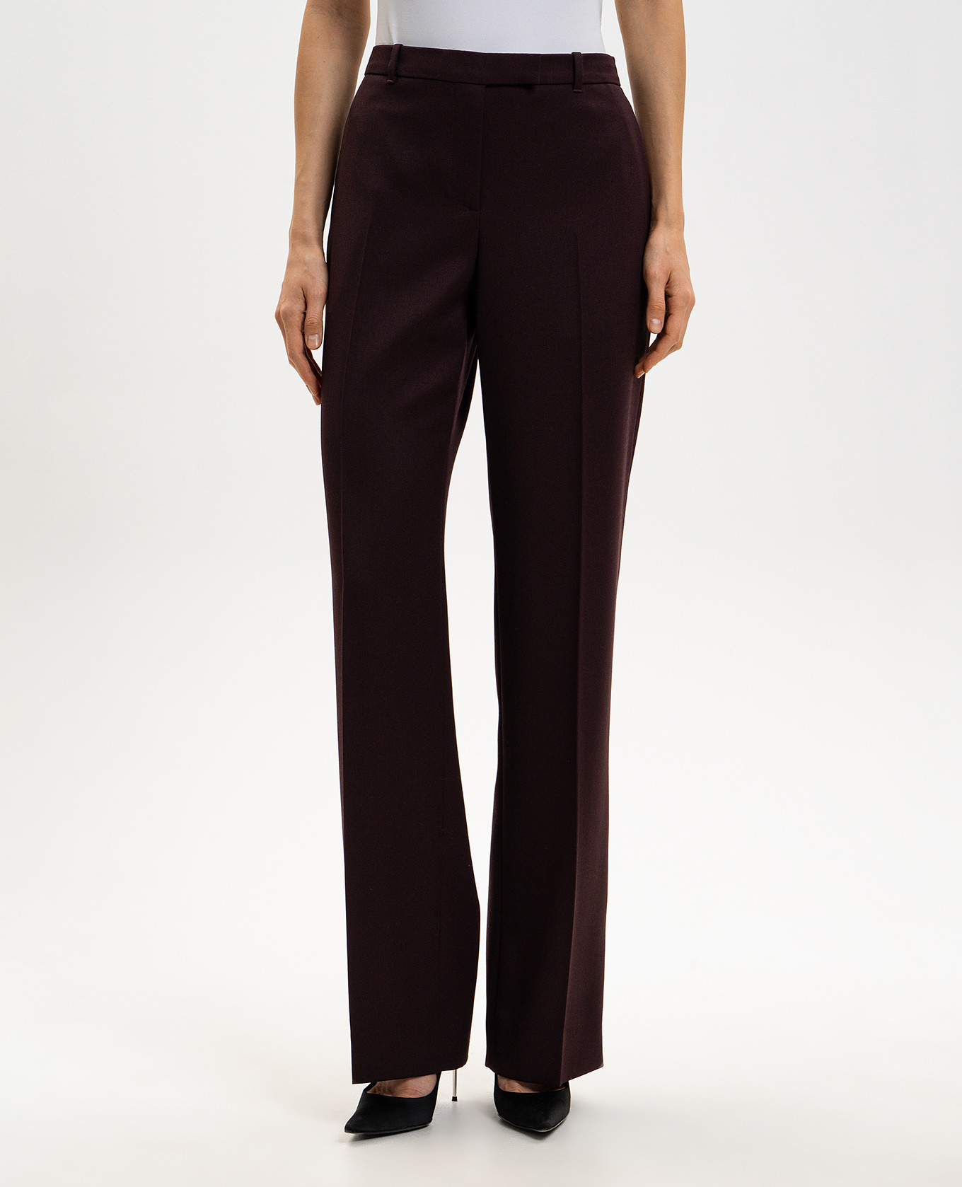 Burgundy wool pants Alexander McQueen 3