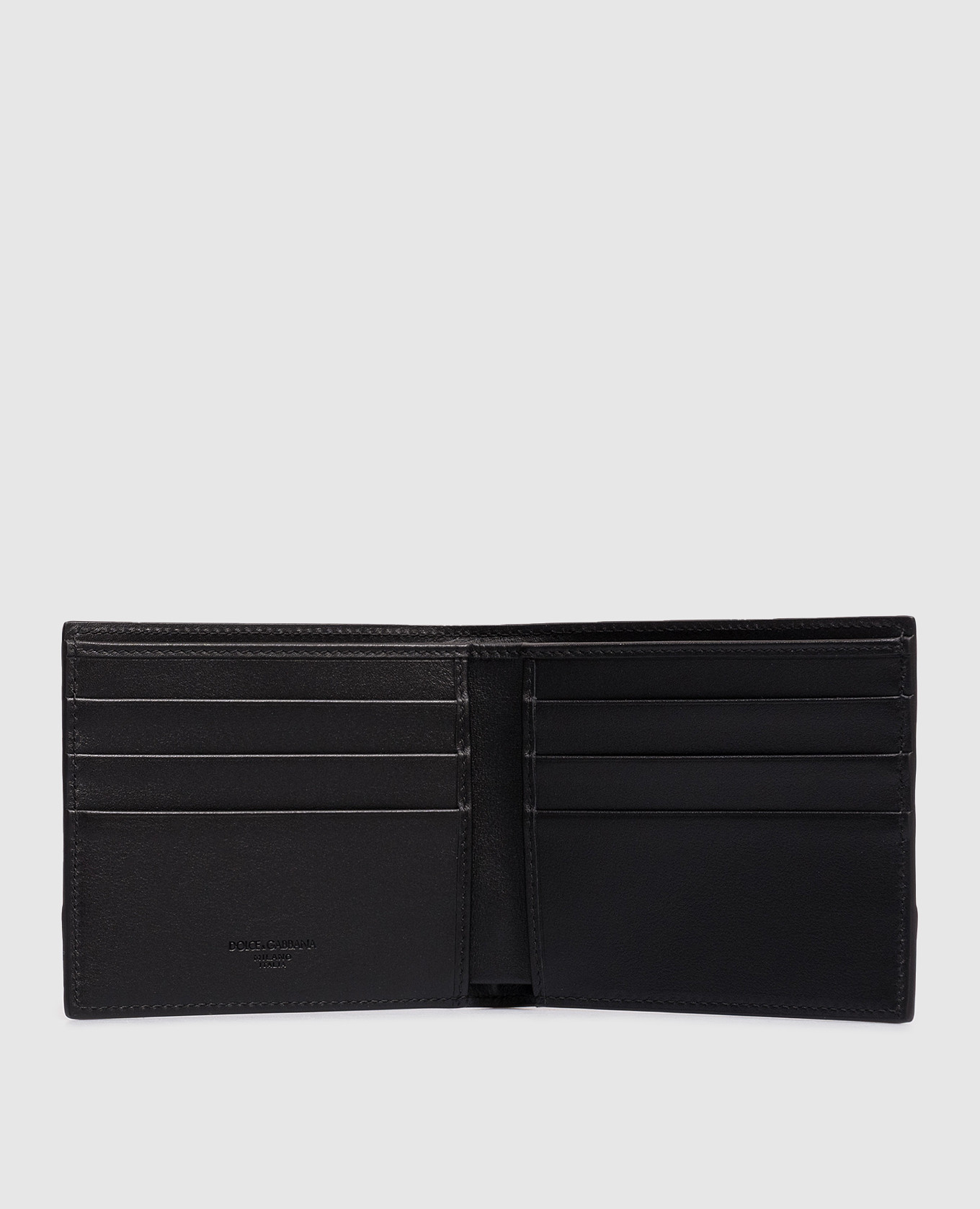Black leather wallet with logo Dolce&Gabbana 3