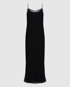 Toteme Black silk midi dress 252WRD0186FB0418