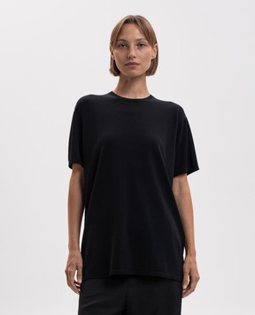 Toteme Black straight-cut T-shirt 253WRT0531YA0079