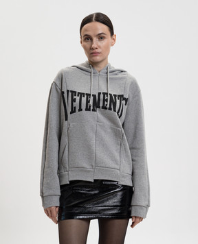 Vetements Grey hoodie with logo WE76HD506G