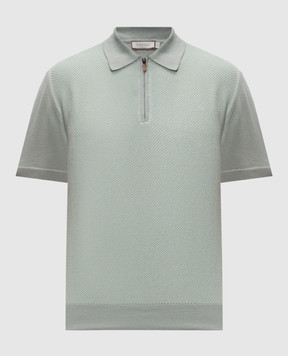 Canali Green cotton polo shirt MK02461C0454