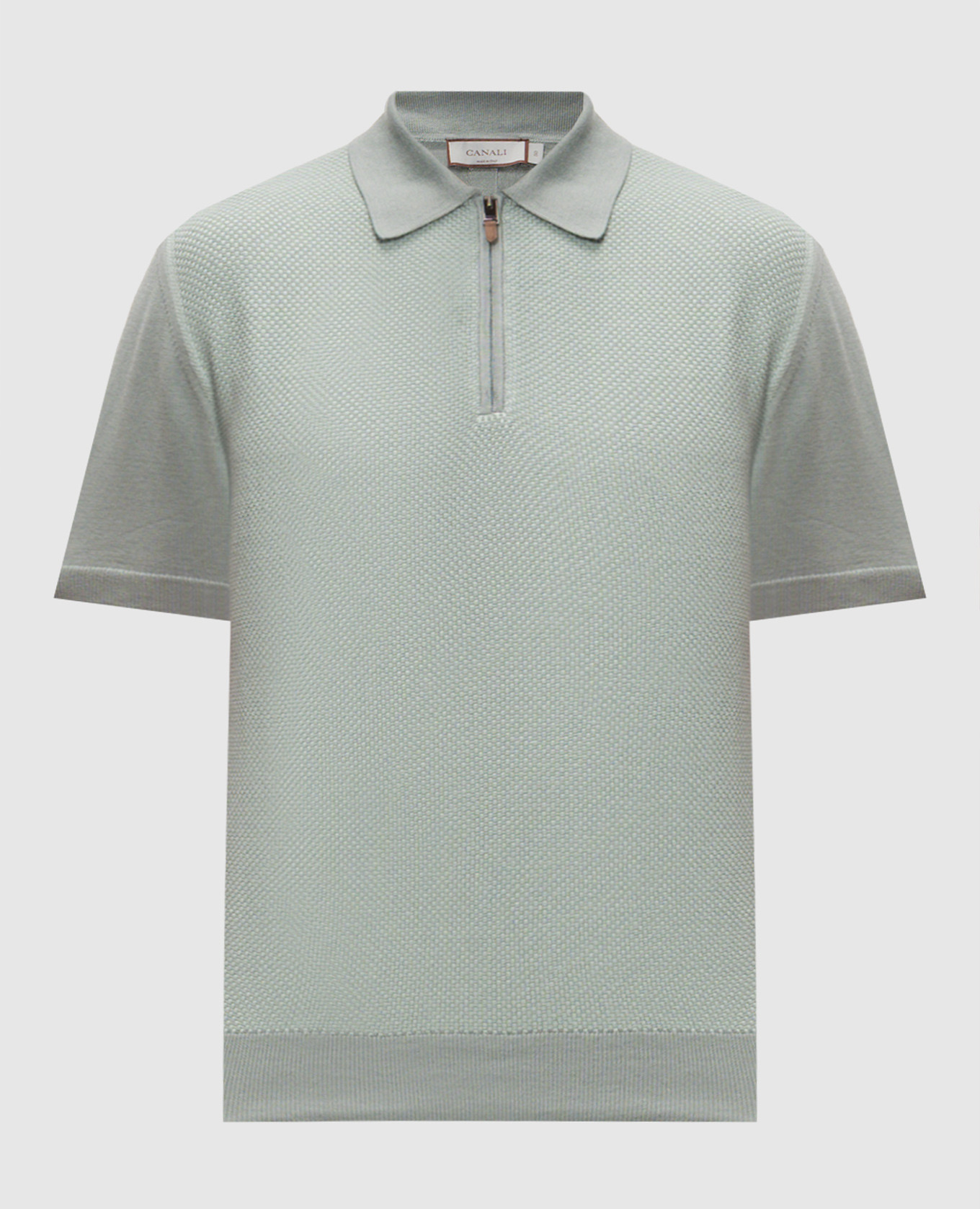Green cotton polo shirt