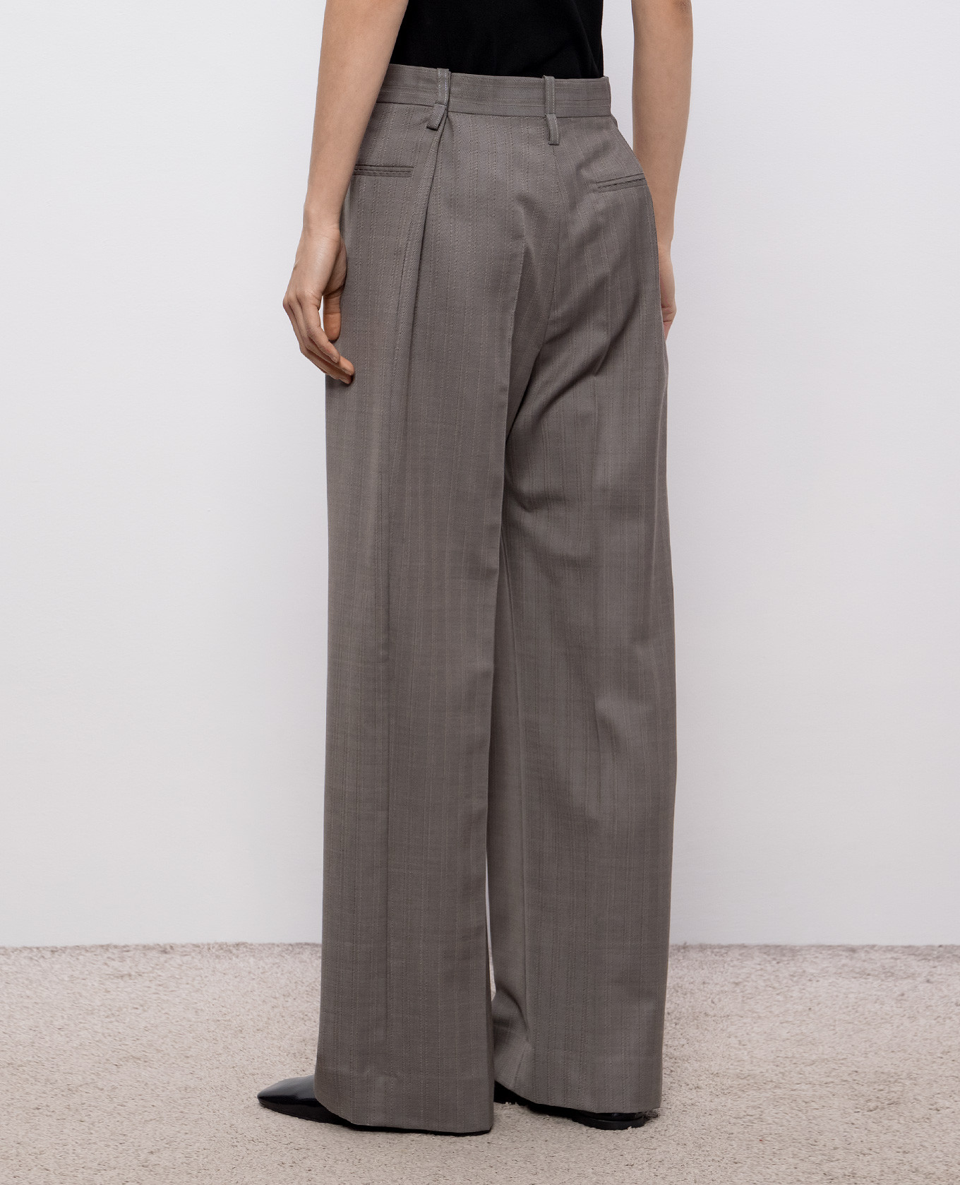 Gray wool pants Victoria Beckham 4