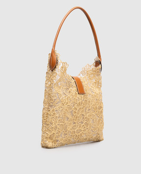 Ermanno Scervino Beige bag with embroidery D483S413PYV