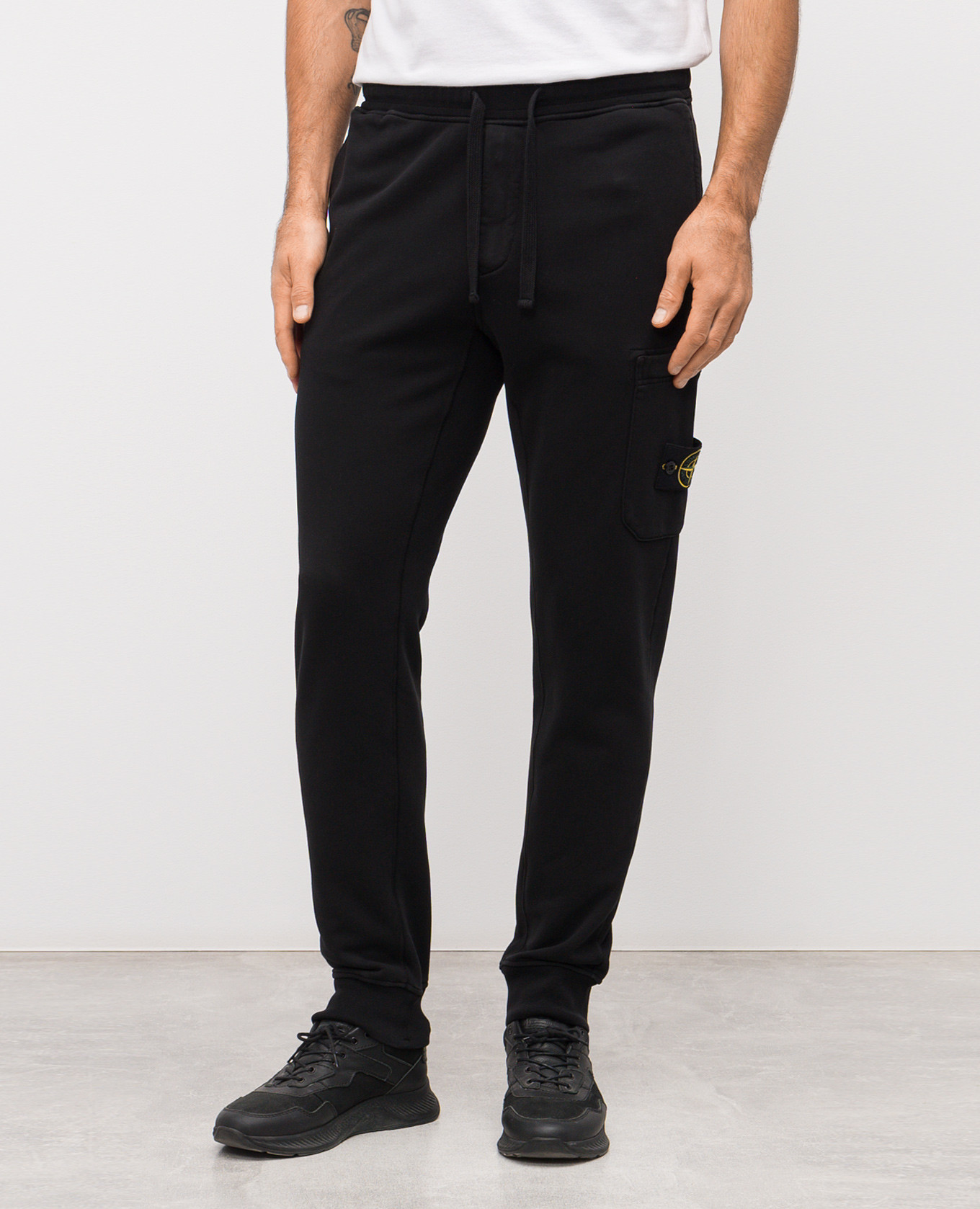 

Black joggers with logo patch Stone Island