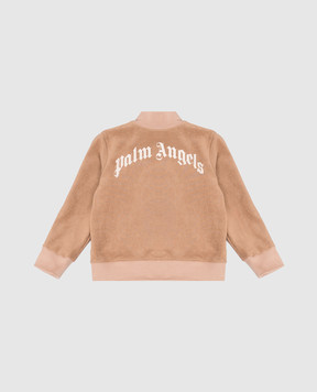 Palm Angels Children's brown sports jacket F6PAJBJK128