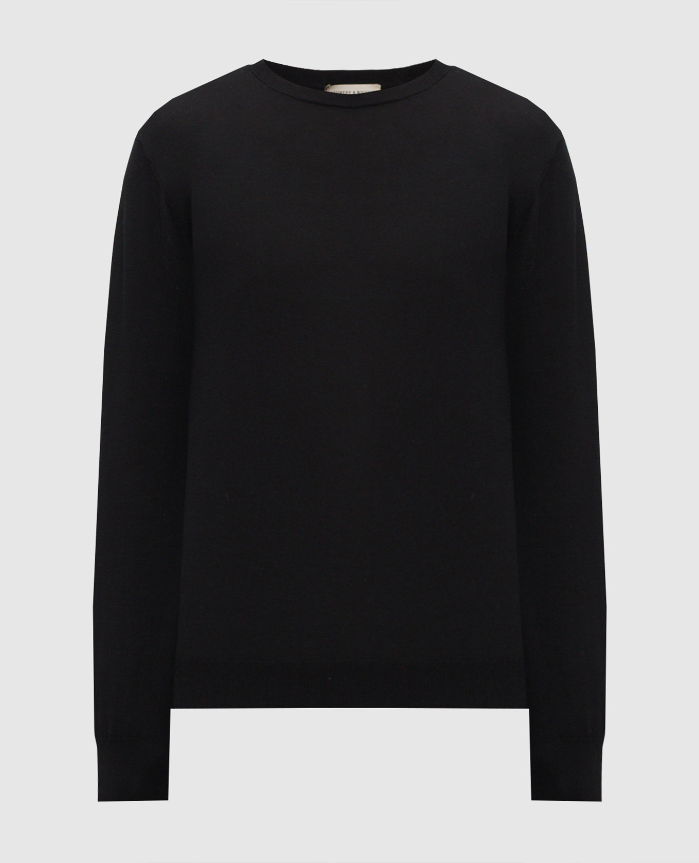 Black sweater with silk