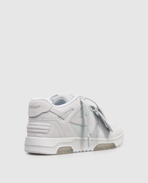 Off-White Out Of Office blue suede sneakers OWIA259S26LEA004