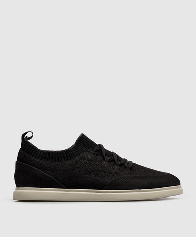 Black nubuck sneakers