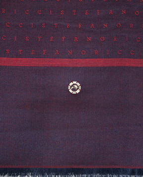 Stefano Ricci Purple silk and cashmere scarf MWA63000407442