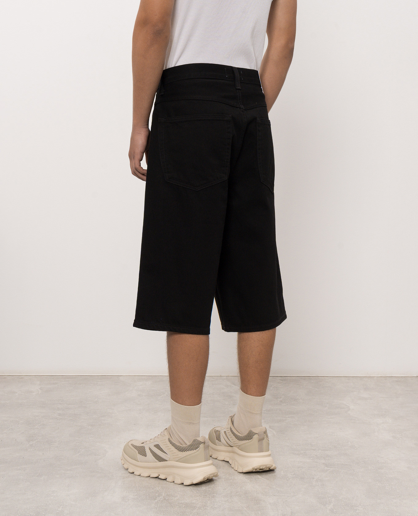 Black denim shorts AGOLDE 4