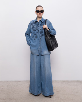 Ermanno Scervino Life Blue denim-effect shirt D484K700YKRI