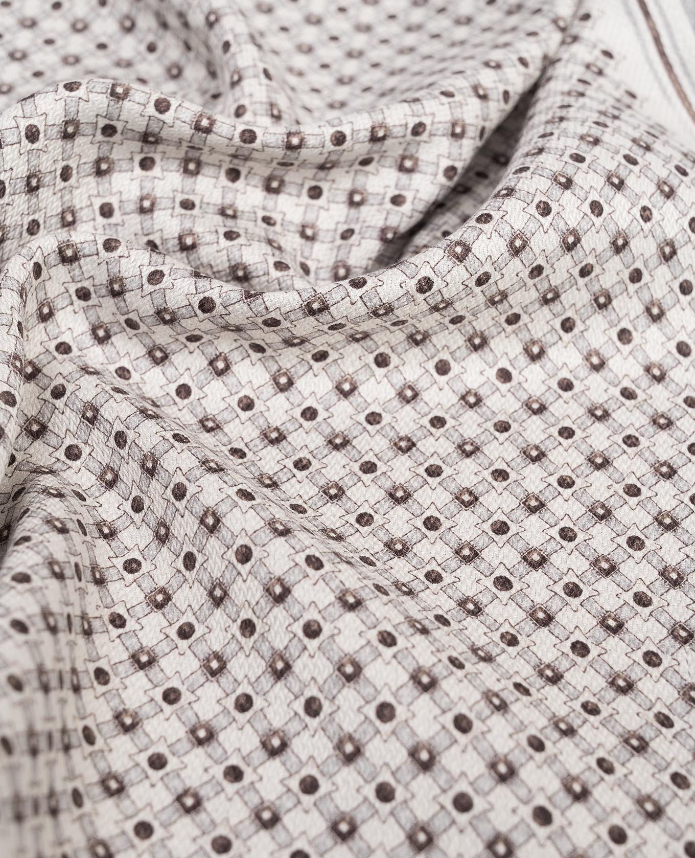 Reversible patterned silk pachet scarf Brunello Cucinelli 3