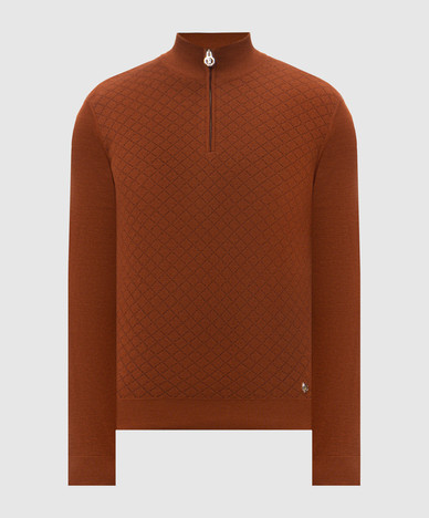 Terracotta cashmere and silk jumper