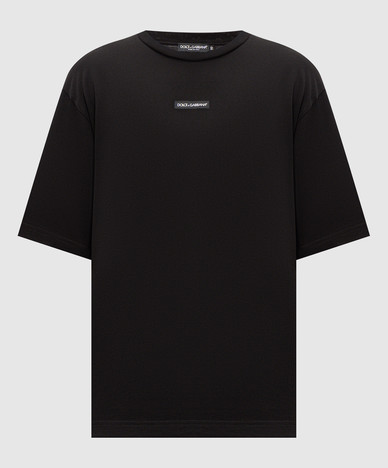 Black T-shirt with logo patch