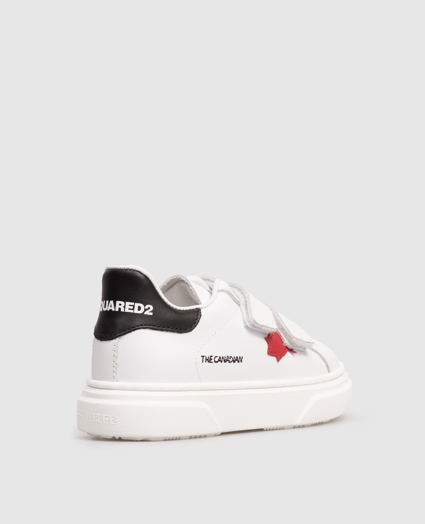 Children's white leather sneakers with logo DSQUARED2 3