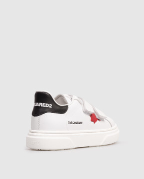 DSQUARED2 Children's white leather sneakers with logo 82666