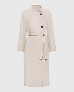 Brunello Cucinelli Beige double-breasted cashmere coat MD5039763