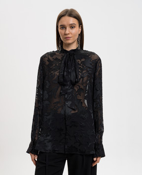 Ann Demeulemeester Dien black blouse with silk B0013768FA715