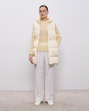 Peserico White wool pants E04967U05815