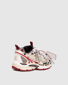 Off-White Beige OW BE RIGHT BACK sneakers with logo patch OWIA289F25FAB005