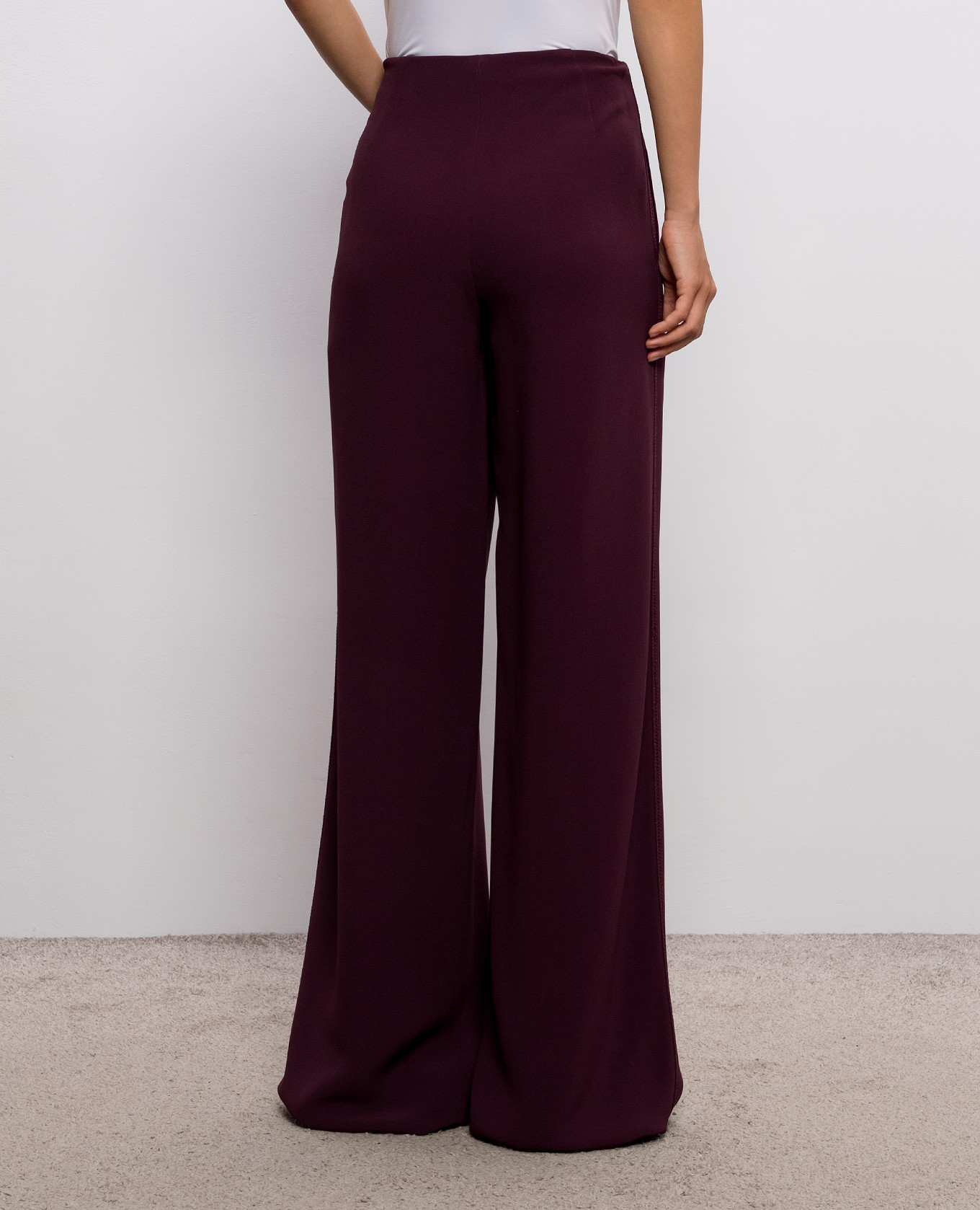 Burgundy straight-leg pants Ermanno Scervino 4