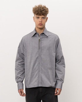 Maison Margiela MM6 Gray shirt with logo embroidery SH0DT0049M36015