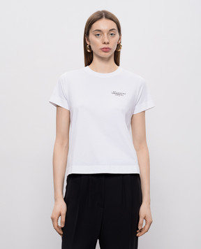 Givenchy White T-shirt with logo print BW70FJP7A7