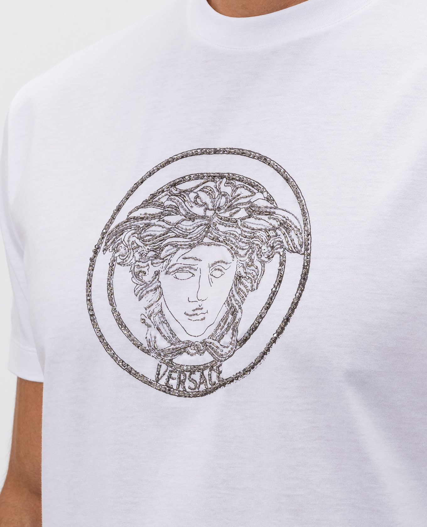 White T-shirt with Medusa emblem Versace 5