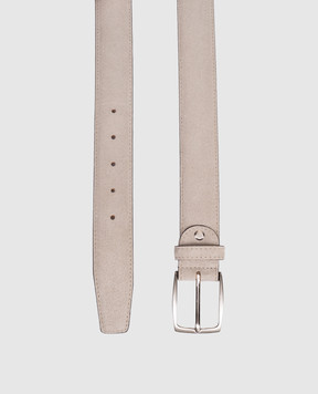 ISAIA Grey suede belt with logo FB0047PLF04