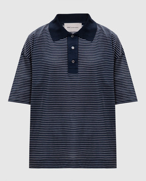 Ami Paris Blue striped polo shirt UPL422JE0212
