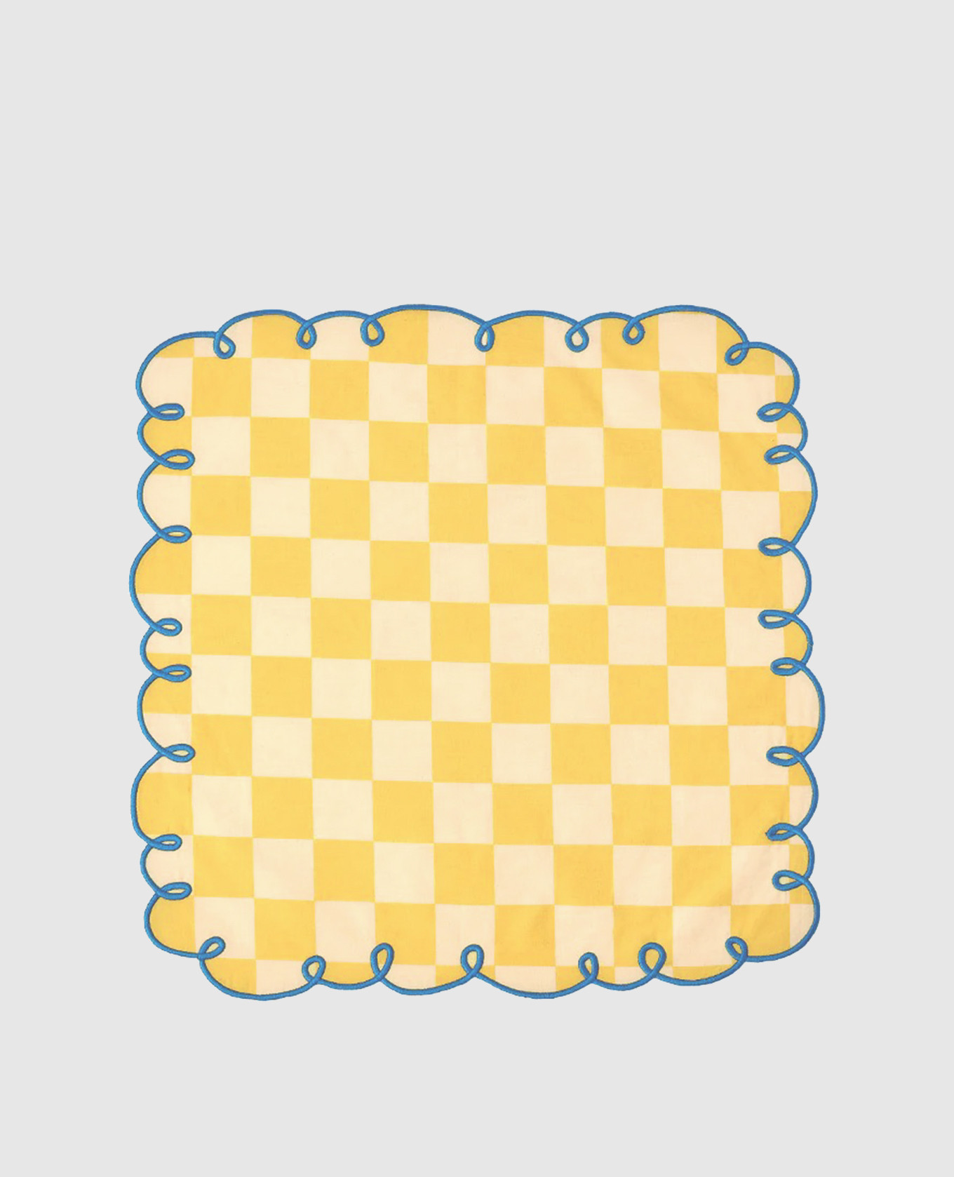 

Set of yellow checkered serving napkins Bitossi Home