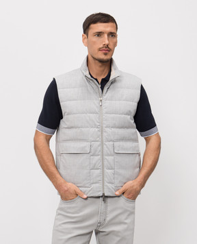 Peserico Gray down vest R535751941G