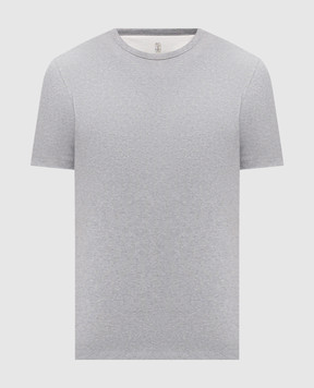 Brunello Cucinelli Grey ribbed T-shirt MR8301336