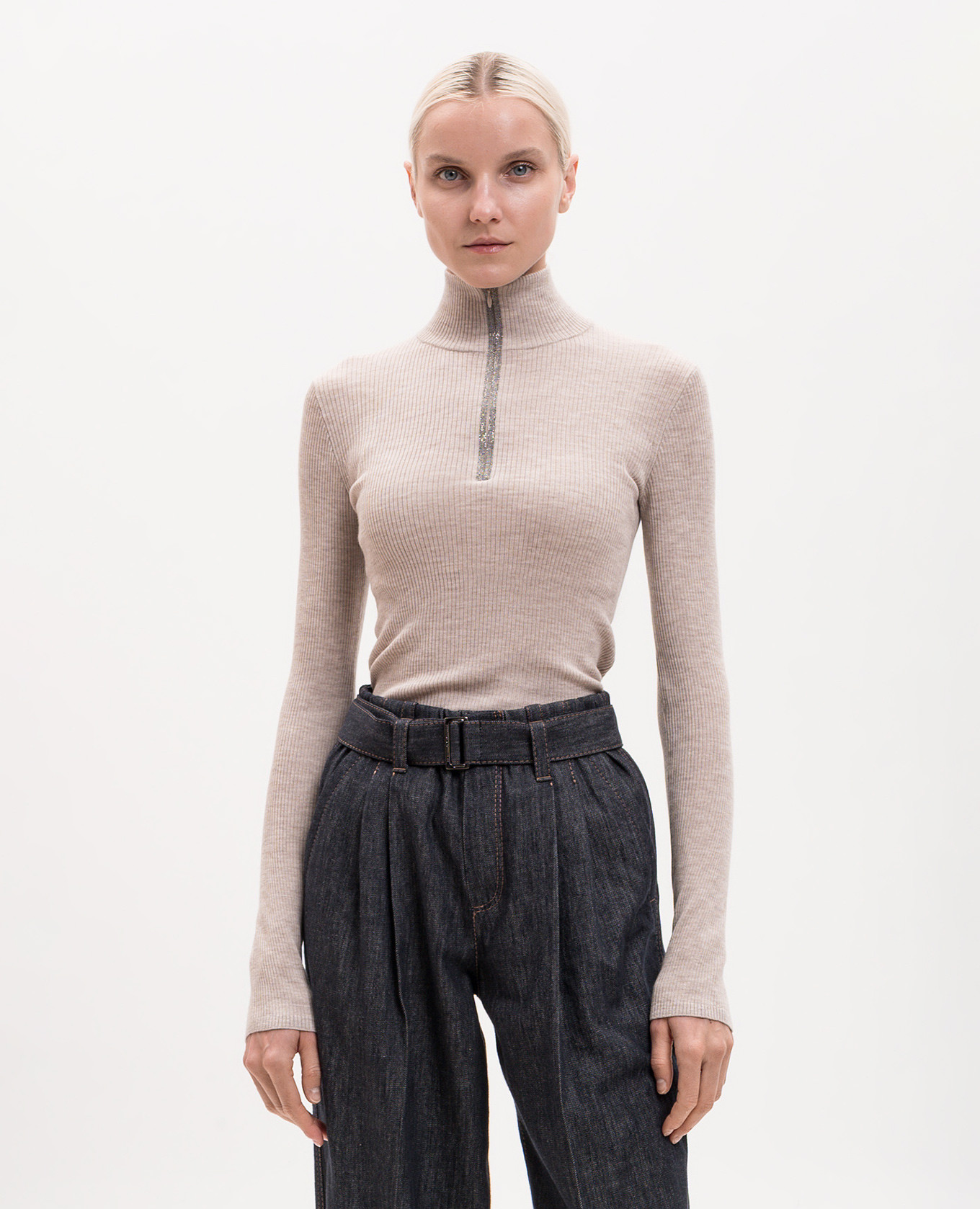 

Beige wool and cashmere jumper Brunello Cucinelli
