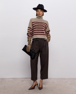 Brunello Cucinelli Brown wool pants MPW07P8995