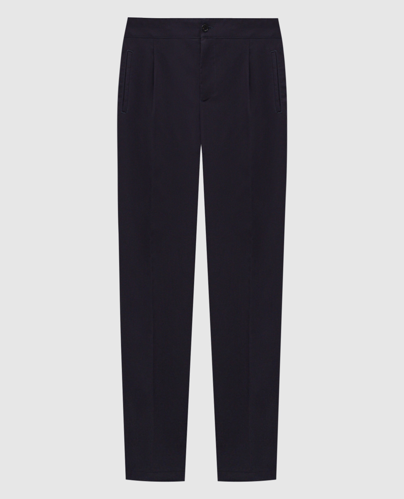 Blue silk pants