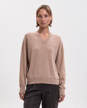Peserico Beige wool, silk and cashmere pullover A99204F12A9283