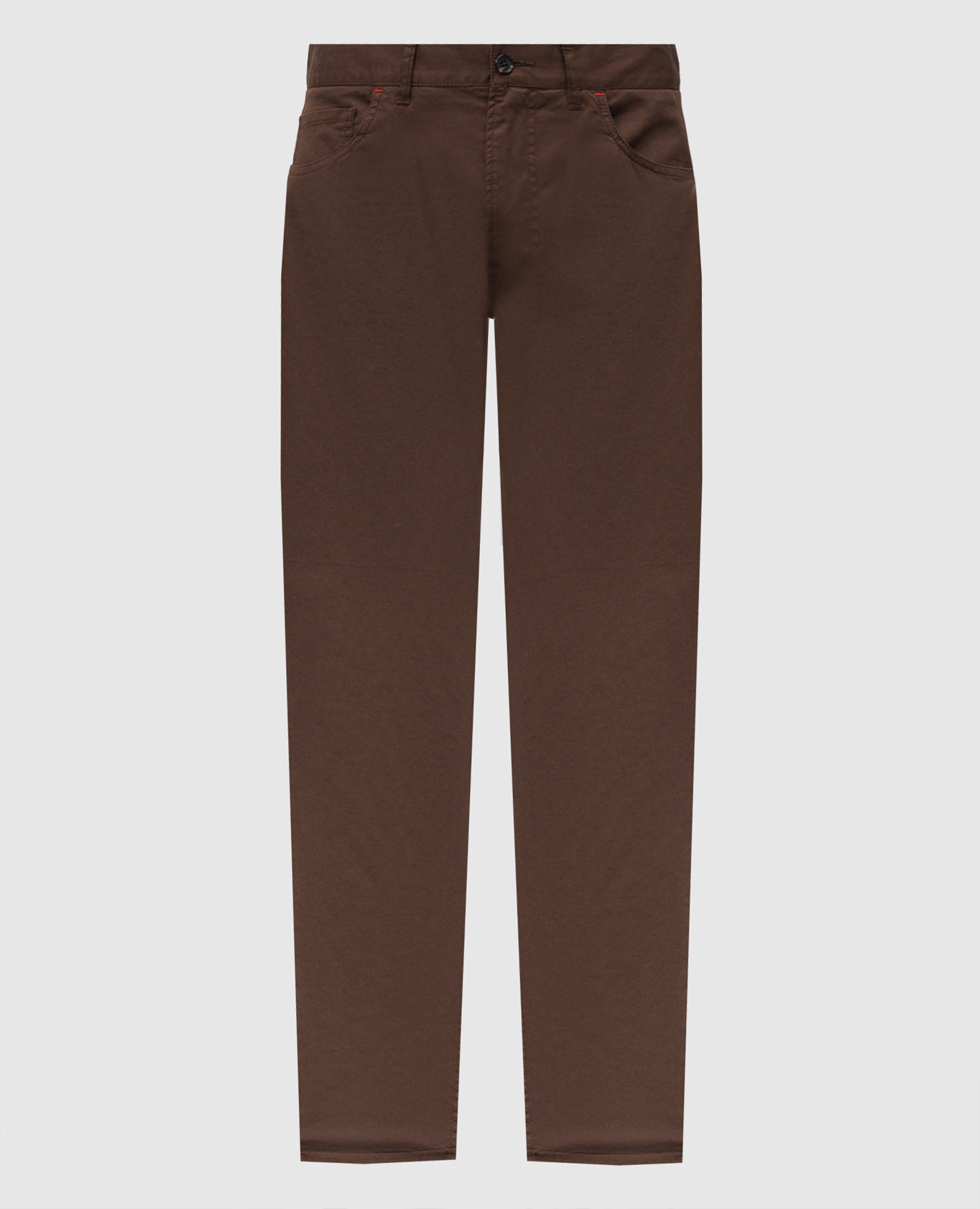 

Brown pants with patch ISAIA