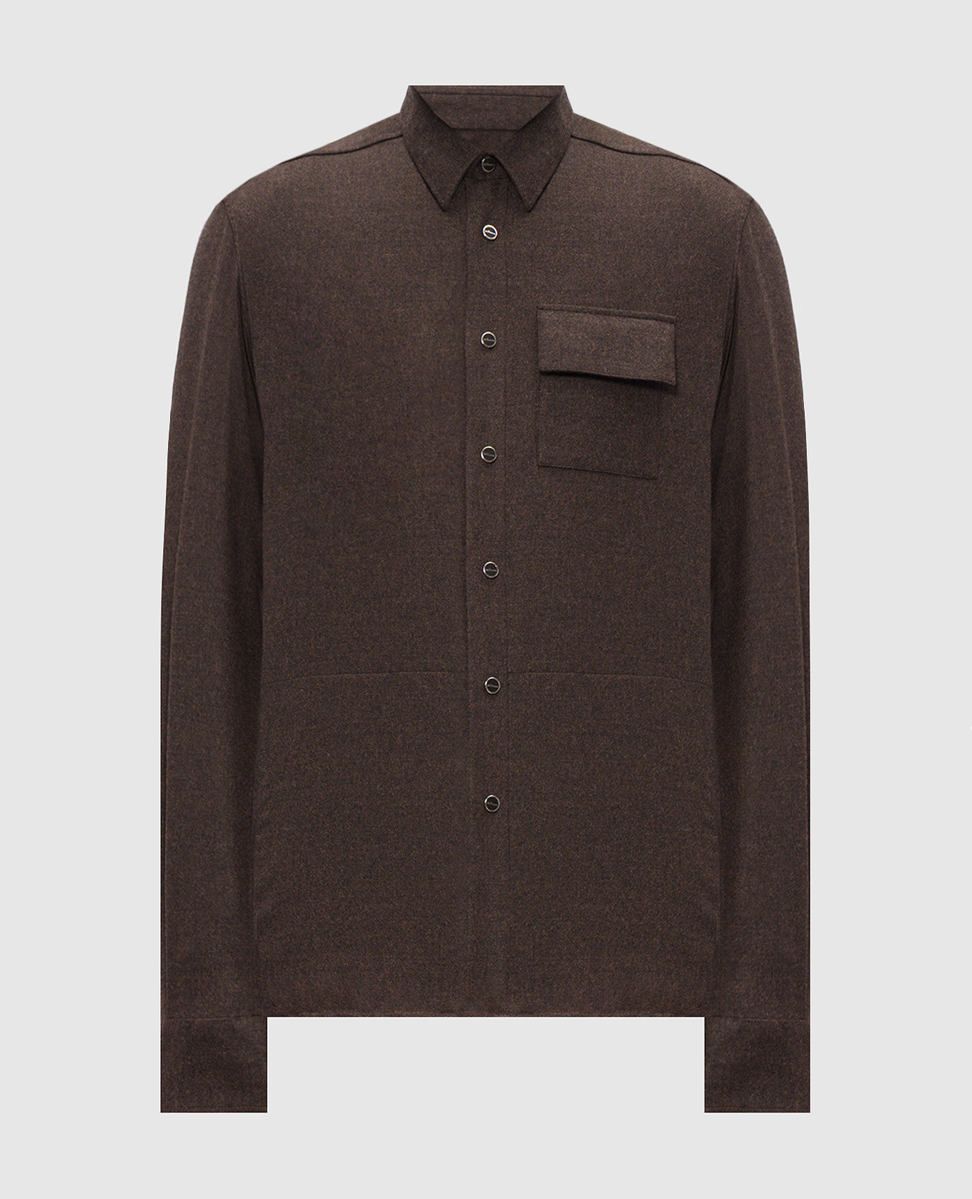 Brown wool shirt