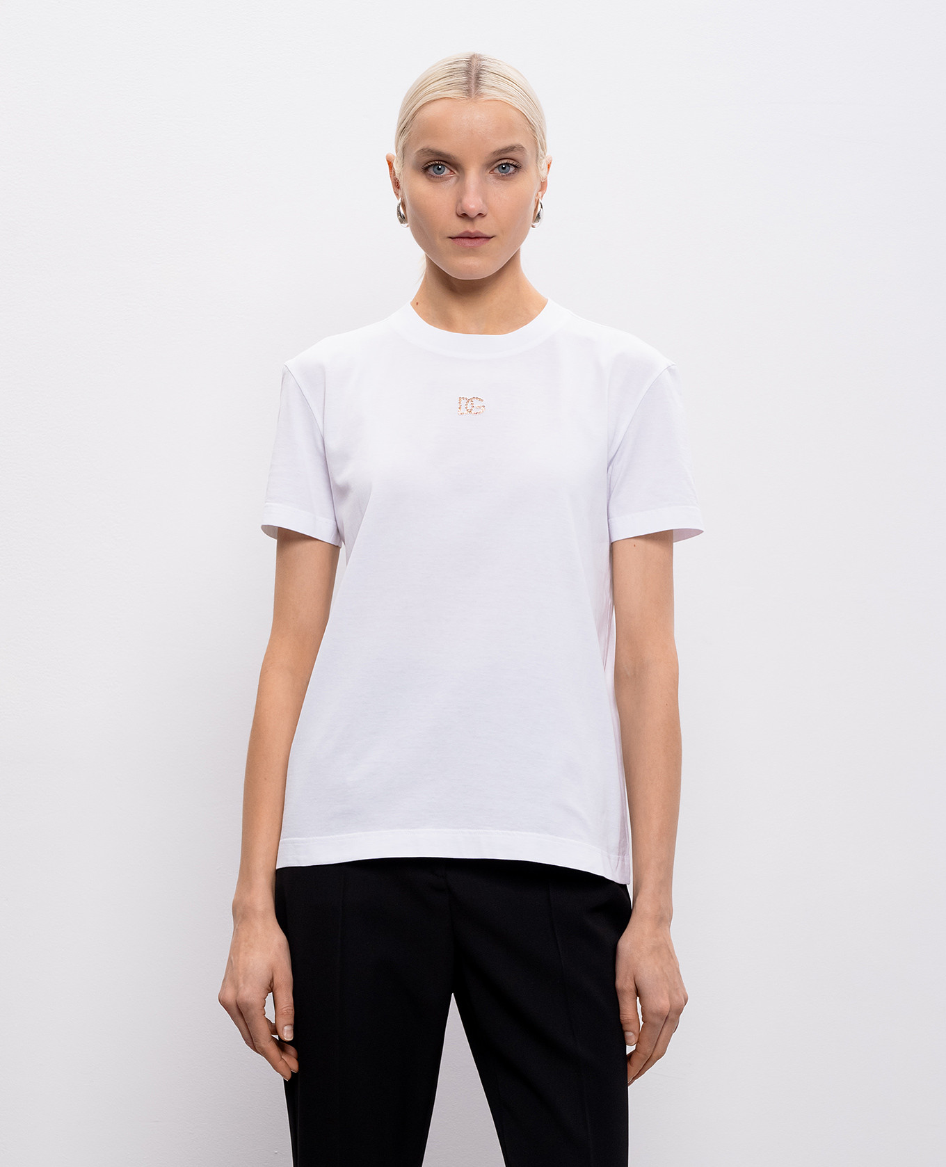 White T-shirt with DG embroidery Dolce&Gabbana 3