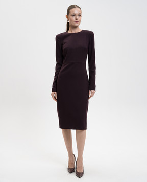 Victoria Beckham Purple dress with wool 1425WDR005233B