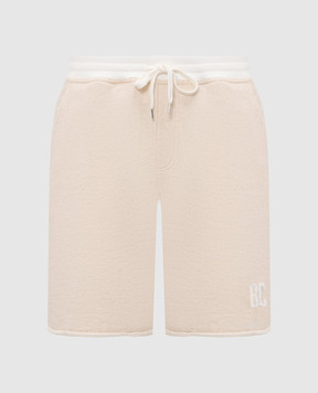 Brunello Cucinelli Beige shorts with monogram logo MR8313375G